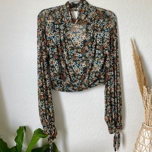 Free People Floral Party Top